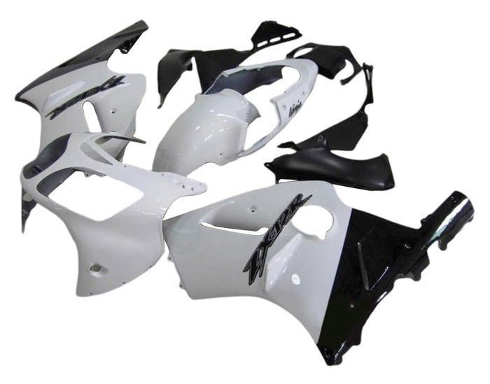 Kawasaki Ninja ZX12R Fairings (2002-2006) White, Black at KingsMotorcycleFairings.com