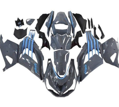 Kawasaki Ninja ZX14R Fairing Kit (2012-2024) Nardo Gray, Blue at KingsMotorcycleFairings.com
