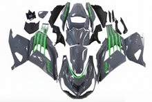 Kawasaki Ninja ZX14R Fairing Kit (2012-2024) Nardo Gray, Green from KingsMotorcycleFairings.com