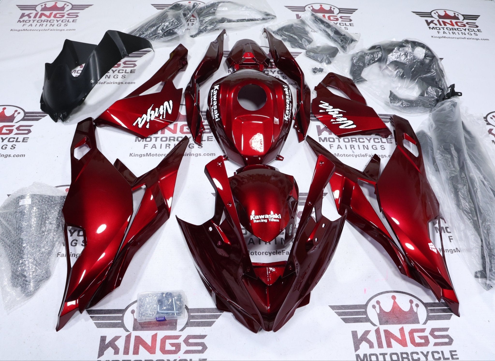 Kawasaki ZX4RR (2019-2025) Red Wine, White KRT Fairings