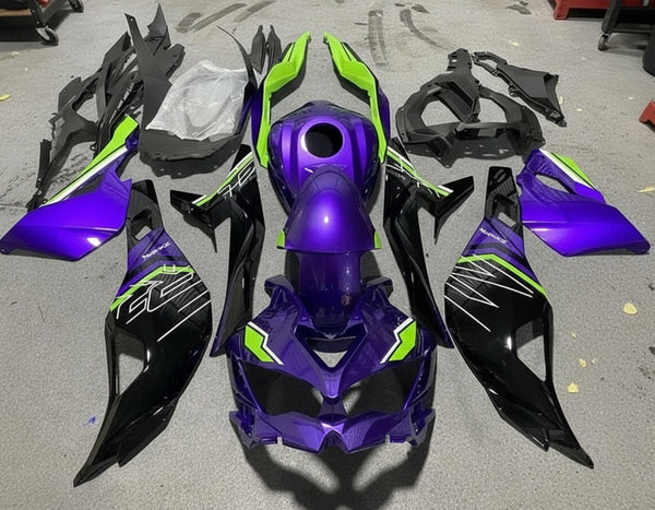 Kawasaki Ninja ZX4R Fairing kit (2019-2025) Purple, Black, Green at KingsMotorcycleFairings.com