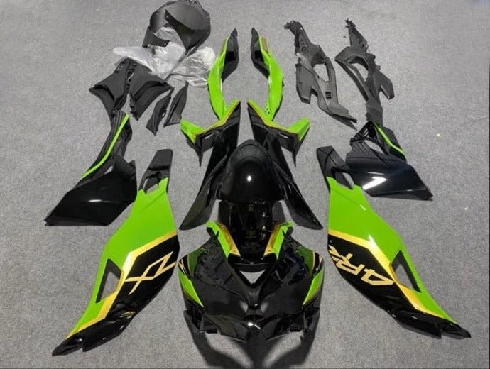 Kawasaki Ninja ZX4R Fairing set (2019-2025) Black, Green, Gold at KingsMotorcycleFairings.com