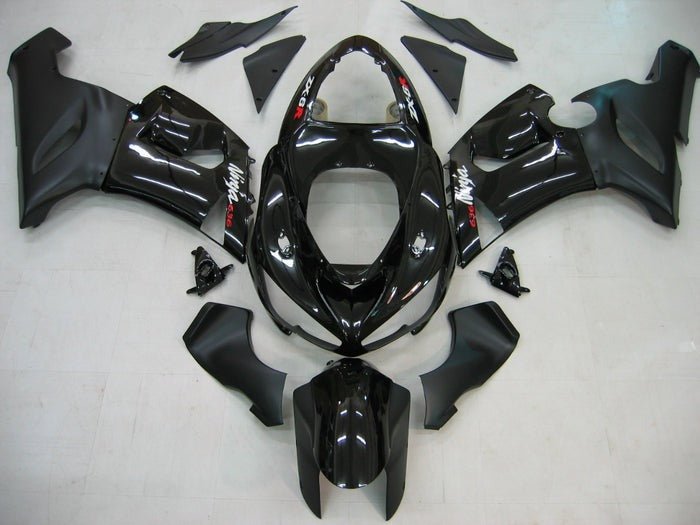 Kawasaki Ninja ZX6R 636 Fairings (2005-2006) Black, Matte Black at KingsMotorcycleFairings.com
