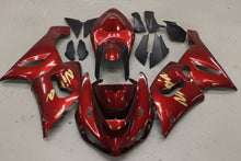 Kawasaki Ninja ZX6R 636 Fairings (2005-2006) Candy Red, Gold from KingsMotorcycleFairings.com