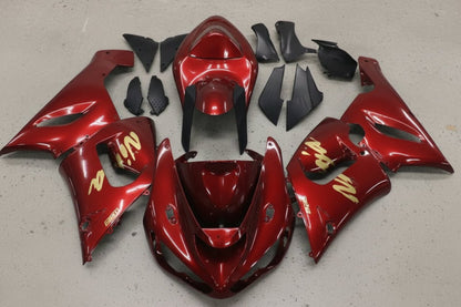 Kawasaki Ninja ZX6R 636 Fairings (2005-2006) Candy Red, Gold from KingsMotorcycleFairings.com