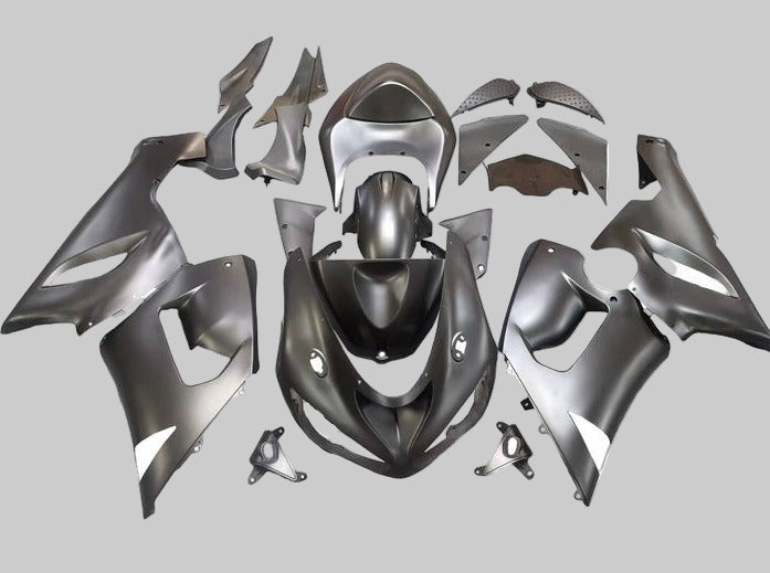 Kawasaki Ninja ZX6R 636 Fairings (2005-2006) Matte Black at KingsMotorcycleFairings.com