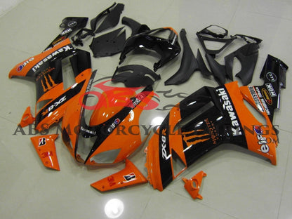 Kawasaki Ninja ZX6R 636 Fairings (2005-2006) Orange, Black Monster from KingsMotorcycleFairings.com