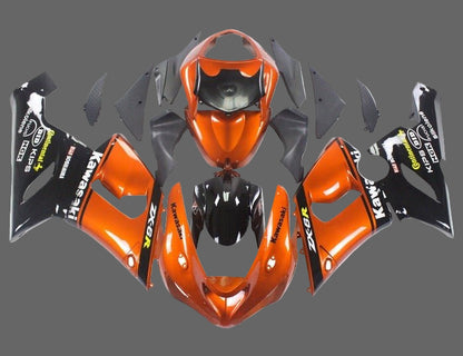 Kawasaki Ninja ZX6R 636 Fairings (2005-2006) Orange, Black, White, Yellow at KingsMotorcycleFairings.com