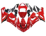 Kawasaki Ninja ZX6R 636 Fairings (2005-2006) Red, White, Black, Stripes at KingsMotorcycleFairings.com