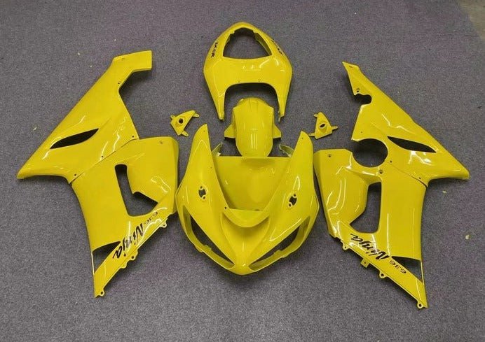 Kawasaki Ninja ZX6R 636 Fairings (2005-2006) Yellow at KingsMotorcycleFairings.com