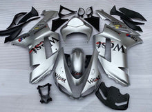 Kawasaki Ninja ZX6R 636 Fairings (2007-2008) Silver West at KingsMotorcycleFairings.com