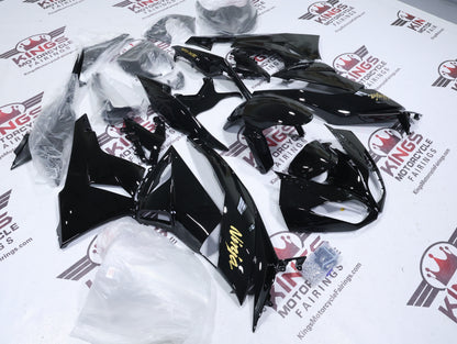 Kawasaki Ninja ZX6R 636 Fairings (2009-2012) Black, Gold from KingsMotorcycleFairings.com