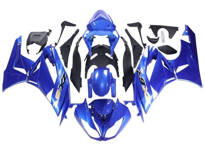 Kawasaki Ninja ZX6R 636 Fairings (2009-2012) Blue, Black, Gold at KingsMotorcycleFairings.com