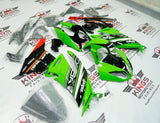 Kawasaki Ninja ZX6R 636 Fairings (2009-2012) Green, Black, Pirelli from KingsMotorcycleFairings.com
