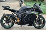Kawasaki Ninja ZX6R 636 Fairings (2009-2012) Matte Black, Green at KingsMotorcycleFairings.com