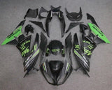 Kawasaki Ninja ZX6R 636 Fairings (2009-2012) Matte Black, Matte Green at KingsMotorcycleFairings.com
