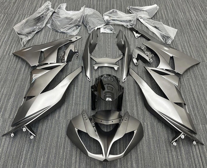 Kawasaki Ninja ZX6R 636 Fairings (2009-2012) Matte Silver at KingsMotorcycleFairings.com