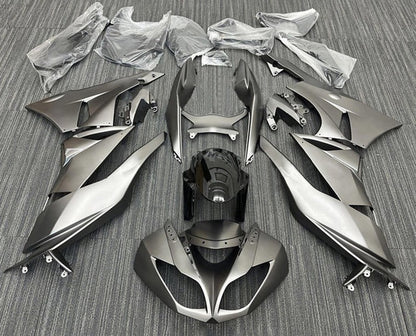Kawasaki Ninja ZX6R 636 Fairings (2009-2012) Matte Silver at KingsMotorcycleFairings.com