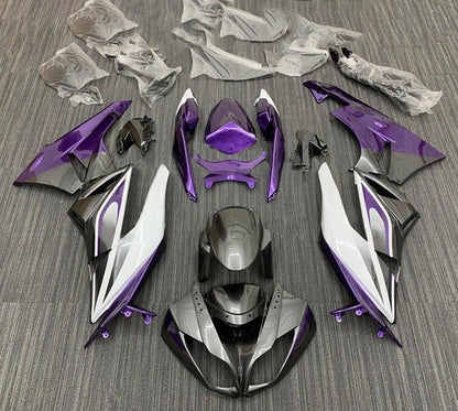 Kawasaki Ninja ZX6R 636 Fairings (2009-2012) Purple, Gray, White at KingsMotorcycleFairings.com