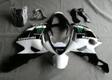 Kawasaki Ninja ZX6R 636 Fairings (2009-2012) White, Black, Green Monster at KingsMotorcycleFairings.com
