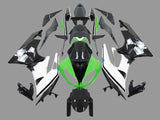 Kawasaki Ninja ZX6R 636 Fairings (2009-2012) White, Black, Green at KingsMotorcycleFairings.com