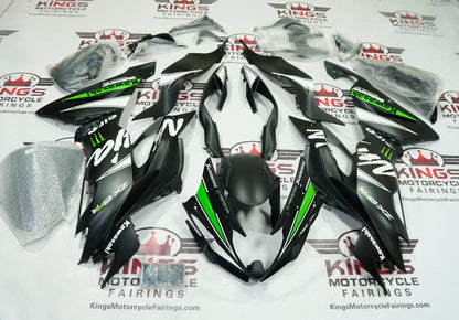 Kawasaki Ninja ZX6R 636 Fairings (2019-2023) Matte Black, Green, White Elf at KingsMotorcycleFairings.com