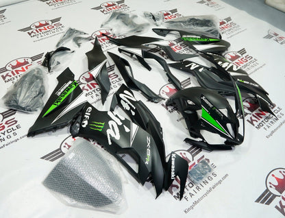 Kawasaki Ninja ZX6R 636 Fairings (2019-2023) Matte Black, Green, White Elf from KingsMotorcycleFairings.com