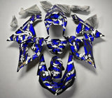 Kawasaki Ninja ZX6R 636 Fairings (2005-2006) Blue Camouflage at KingsMotorcycleFairings.com