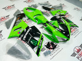 Kawasaki Ninja ZX6R Fairings (2005-2006) Green Monster Elf, Black from KingsMotorcycleFairings.com