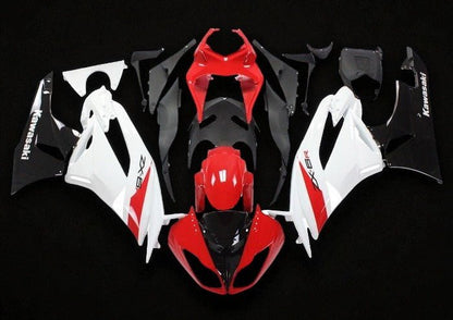 Kawasaki Ninja ZX6R 636 Fairings (2009-2012) White, Red, Black at KingsMotorcycleFairings.com