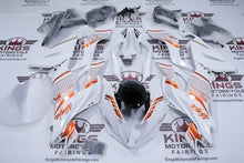 Kawasaki Ninja ZX6R Fairings (2019-2023) White, Orange, Black, Honeycomb at KingsMotorcycleFairings.com