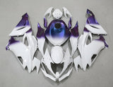 Kawasaki Ninja ZX6R Fairings (2019-2023) White, Purple Gradient at KingsMotorcycleFairings.com