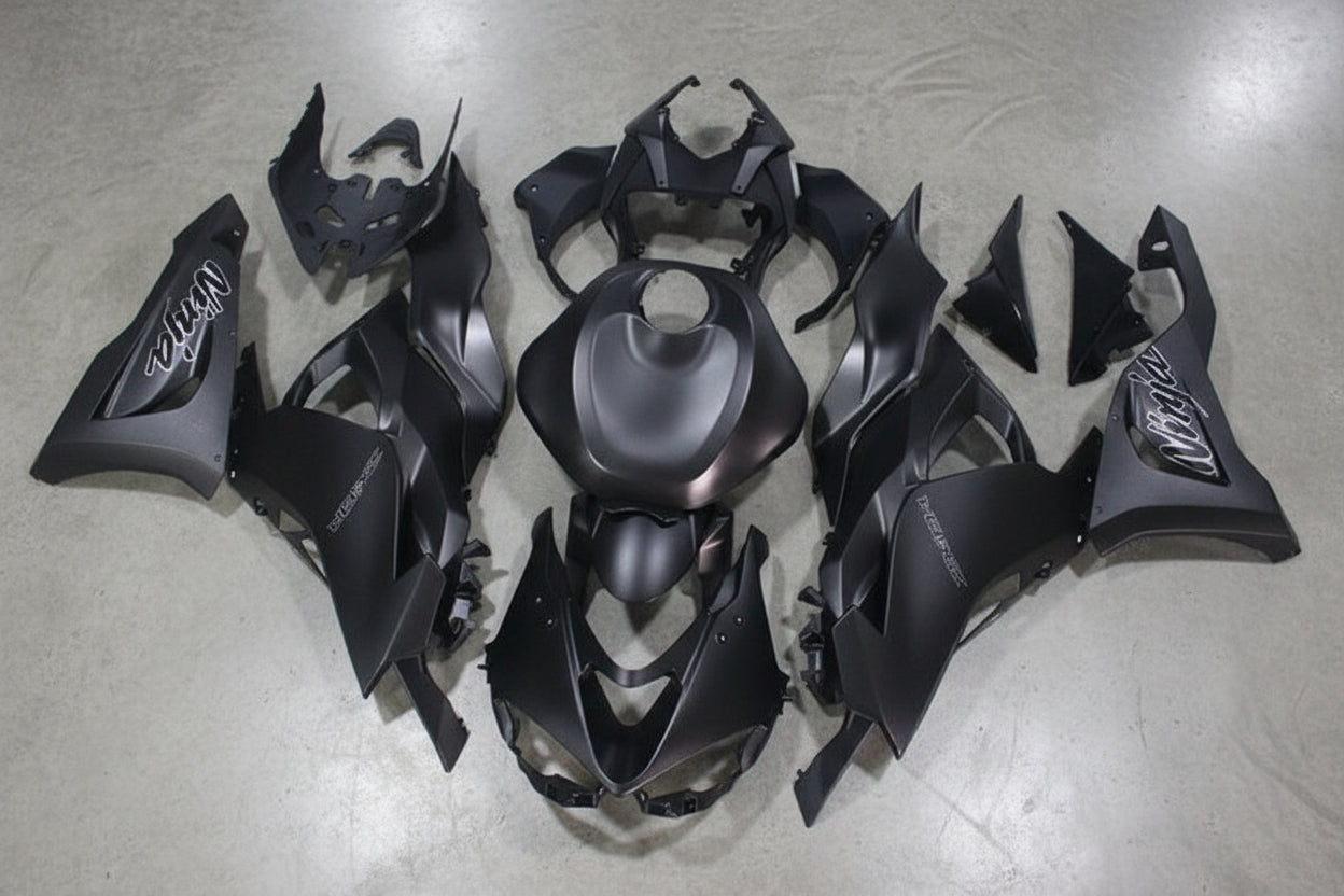Kawasaki Ninja ZX6R Fairings (2024-2025) Matte Black at KingsMotorcycleFairings.com