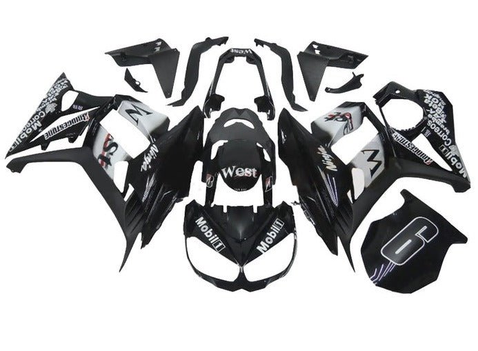Kawasaki Z1000SX Fairings (2010-2016) Black, White West from KingsMotorcycleFairings.com