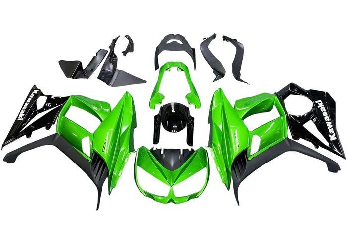 Kawasaki Z1000SX Fairings (2010-2016) Green, Black from KingsMotorcycleFairings.com