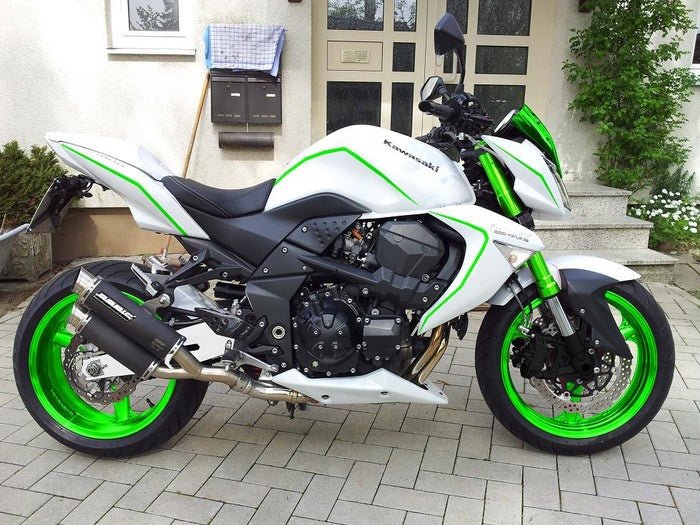 Kawasaki Z1000 Fairings (2007-2009) White, Green at KingsMotorcycleFairings.com