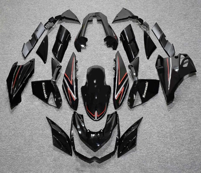 Kawasaki Z1000 Fairings (2010-2013) Black, Red Stripe from KingsMotorcycleFairings.com