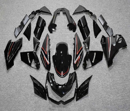 Kawasaki Z1000 Fairings (2010-2013) Black, Red Stripe from KingsMotorcycleFairings.com