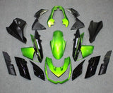 Kawasaki Z1000 Fairings (2010-2013) Green, Black from KingsMotorcycleFairings.com