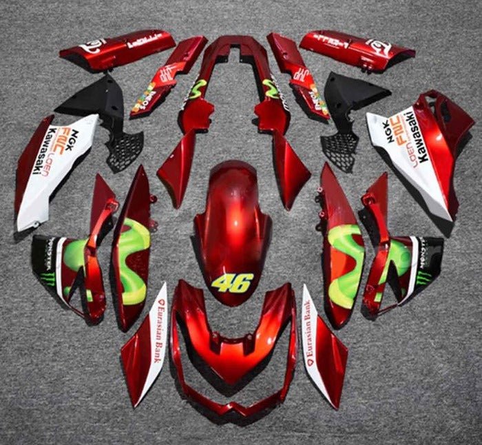 Kawasaki Z1000 Fairings (2010-2013) Red Movistar from KingsMotorcycleFairings.com