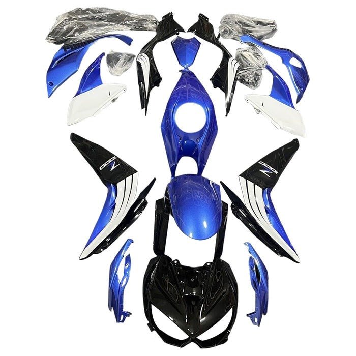Kawasaki Z1000 Fairings (2014-2019) Blue, Black, White from KingsMotorcycleFairings.com