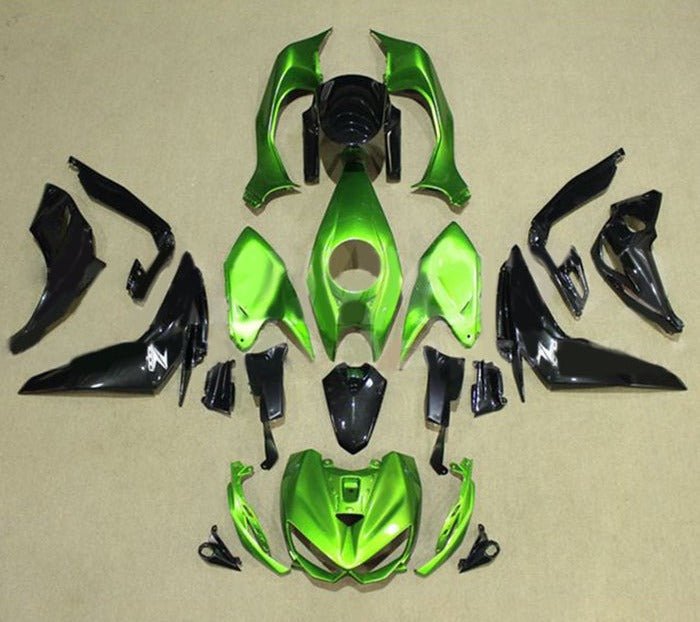 Kawasaki Z1000 Fairings (2014-2019) Green, Black from KingsMotorcycleFairings.com