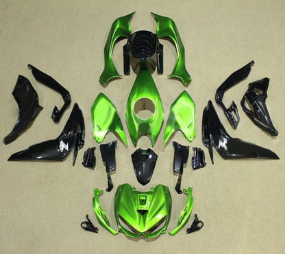 Kawasaki Z1000 Fairings (2014-2019) Green, Black from KingsMotorcycleFairings.com
