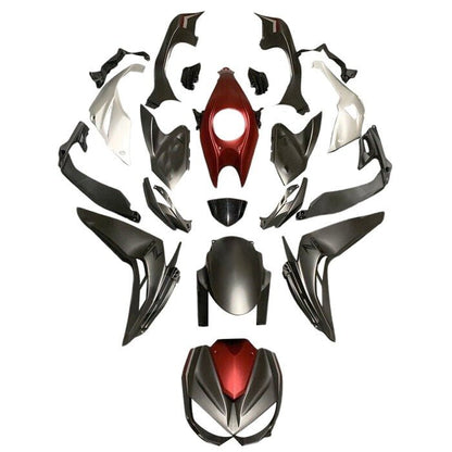 Kawasaki Z1000 Fairings (2014-2019) Matte Black, Candy Red from KingsMotorcycleFairings.com