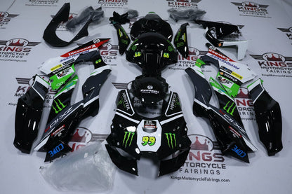 Kawasaki ZX-10R Fairings (2021-2025) Black, Green Monster at KingsMotorcycleFairings.com