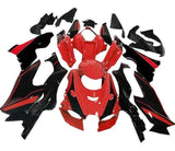 Kawasaki ZX10RR Fairings (2021-2025) Black, Red, Stripe from KingsMotorcycleFairings.com