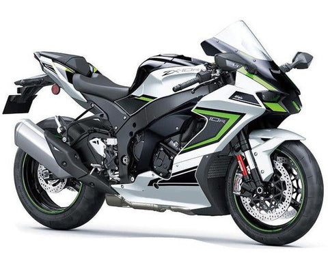 Kawasaki ZX10RR Fairings (2021-2025) Gloss White, Black, Green at KingsMotorcycleFairings.com