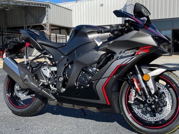 Kawasaki ZX10RR Fairings (2021-2025) Matte Gray, Black, Red at KingsMotorcycleFairings.com