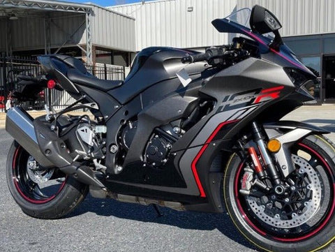 Kawasaki ZX10RR Fairings (2021-2025) Matte Gray, Black, Red at KingsMotorcycleFairings.com