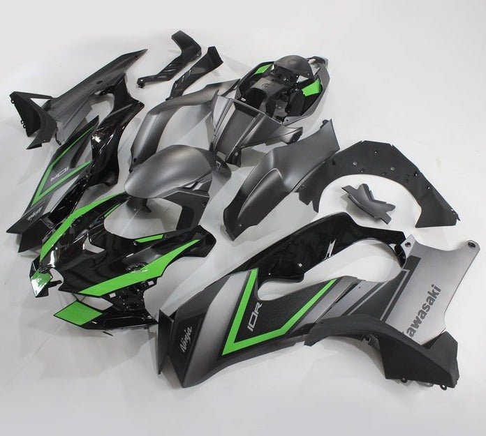Kawasaki ZX10RR Fairings (2021-2025) Matte Silver, Black, Gloss Black, Green at KingsMotorcycleFairings.com